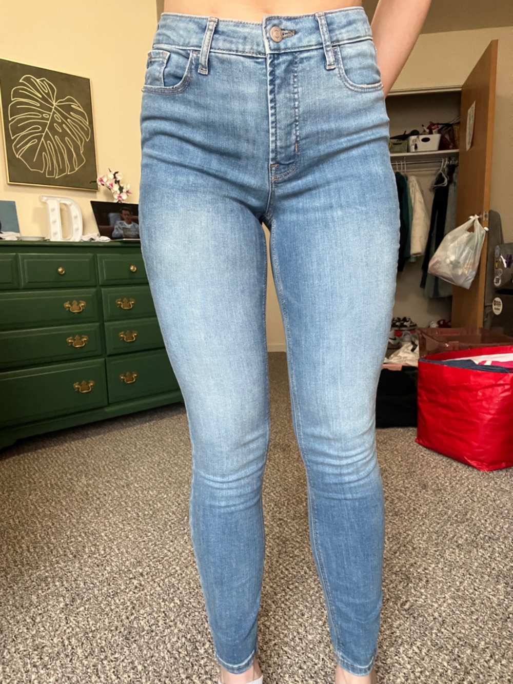 Old Navy Light Blue High-Rise Skinny Jeans - Women